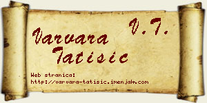 Varvara Tatišić vizit kartica